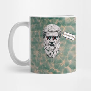 Vaporwave Aesthetic Glitch Retro Ancient Greek Mythology Game Over Mug